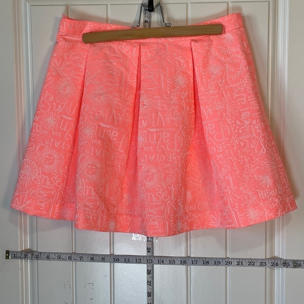 Lilly Pulitzer Harlie pleated pouf coral skirt - Picture 6 of 7